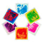 Art3d Liquid Sensory Floor Tiles, Children Play Equipment Sensory Play Mats, 30x30 CM, Red-Yellow