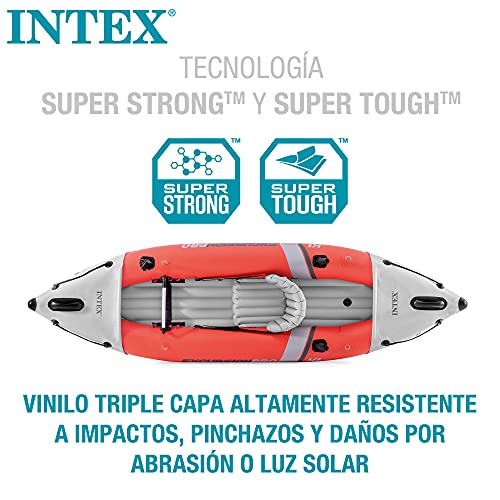 Intex Excursion Pro K1 Kayak, Red and grey, 68303NP