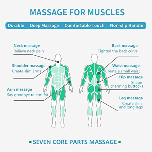 Muscle Roller Stick for Athletes, Handheld, Deep Tissue Roller, Liposuction Massage Roller Stick for Exercise Runners Multifunctional Body Muscle Massager-Help Legs and Back Recovery