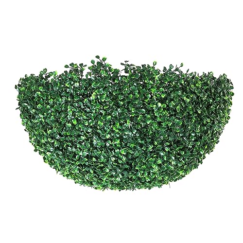 VEVOR Artificial Topiaries Boxwood Trees, 20” Tall (2 Pieces), Ball-Shape Faux Topiaries Plant, All-Year Green Feaux Plant Decorative Balls for Backyard, Balcony,Garden, Wedding and Home Décor