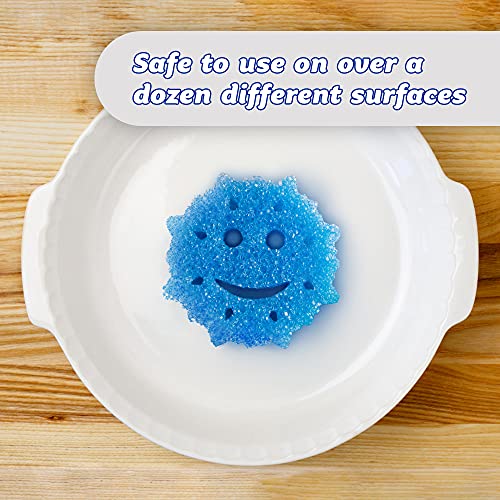 Scrub Daddy Sponge Set - Winter Shapes - Non Scratch Scrubbers for Dishes and Home, Odor Resistant, Temperature Controlled, Soft in Warm Water, Firm in Cold, Deep Cleaning, Dishwasher Safe, 3ct