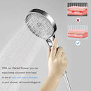 Decaura 3-Mode Handheld Shower Head with 150cm Shower Hose Brass Wall Elbow Bracket Soft Spray Luxury Massage (Chrome)