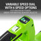 Greenworks 40V (185 MPH / 340 CFM / 75+ Compatible Tools) Cordless Brushless Leaf Blower/Vacuum, Tool Only