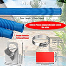 4 Sets Pool Pump Replacement Hose for Above Ground Pools 1.25 In Diameter Replacement Hose 59 In Long and Pool Pipe Holders Pool Accessory Compatible with Filter Pumps 330 GPH 530 GPH 1000 GPH (Blue)