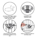 Petmaker Set of 2 Stainless-Steel Dog Bowls - Cage, Kennel, and Crate Dog Bowls Hanging for Food and Water - 8oz Each and Dishwasher Safe by