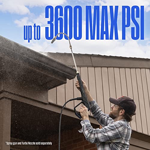 Westinghouse Outdoor Power Equipment 13” Pressure Washer Gutter Cleaner Wand - 3600 Max PSI, 1/4” Connector - for Gas and Electric Pressure Washers