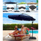 Instahut Umbrella Outdoor Umbrellas Cantilever Patio Sun Beach UV with Durable Base Navy 3M