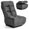 Costway 6-Position Adjustable Floor Gaming Chair,360-Degree Swivel Lazy Sofa Chair w/6 Adjustable Positions,Foldable Design,Recliner Sofa Sleeper Bed,Folding Chaise Lounge for Reading Relaxing (Grey)