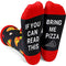 Zmart Women's Pickle Book Socks, Funny Pickle Gifts, Novelty If You Can Read This Bring Me Socks, Pizza Black, Medium