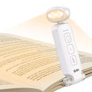 Gritin LED Book Light Rechargeable, Reading Light Lamp Clip on Book, 3 Eye-Protecting Modes (Mixed/White/Amber) & 5 Brightness Levels, Flexible Mini Book Light for Reading in Bed, Book Lovers - White