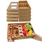 Ganfaner 10pk Cardboard Treat Gift Catering Tray Grazing Box To Go, Large Durable Desserts Serving Platter w/Lid Tab Lock Easy Assembly, Party Picnic Charcuterie Meeting 38x26x9cm