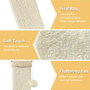 AGYM Cat Scratching Post, 32 Inch Large Cat Scratch Post for Cats and Kittens, Nature Sisal Modern Cat Scratcher for Indoor Cats, Protect Your Furniture and Exercise Cats, Beige