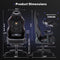 Big and Tall Gaming Chair with Footrest 350lbs-Racing Computer Gamer Chair, Ergonomic High Back PC Chair with Wide Seat, Reclining Back, 3D Armrest for Adult-Black