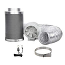 Greenfingers Grow Tent Ventilation Kit 6" Hydroponics Duct Fan Carbon Filter Fans Growing System Indoor Greenhouse Hydroponic Complete Package Indoor Plant Kits,with 5m Air Ducting and 2-Speed