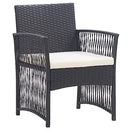 vidaXL Garden Armchairs with Cushions 2 pcs - Black Poly Rattan Outdoor Seating for Patio, Deck, and Garden- Comfortable and Stylish