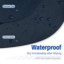 JTX Placemats Set of 2 Round Leather Placemats for Dining Table Heat-Resistant Non-Slip Washable Insulation Place Mats for Kitchen Nordic Style Placemats (Blue)