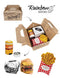 Rainbow Socks - Men Women Funny Meal Socks Box - 5 Pairs - Burger Fries Bier - Size S/M ( AU Woman 5-9 / Man 3-7)