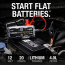 NOCO Boost Sport GB20 500A 12V UltraSafe Lithium Jump Starter Box, Car Battery Booster, Jump Start Pack, Portable Power Bank Charger, and Jumper Cable Leads for up to 4-Liter Petrol Engines