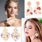 Zeyune Polymer Clay Earring Molds Flower Polymer Clay Molds Clay Cutters for Polymer Clay Jewelry Rose Mold Letter Daisy Leaf Heart Butterfly for Polymer Clay Earrings Jewelry Making