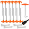 HORUSDY 18-Pack Tent Stake Set, Heavy Duty Tent Stakes with 4x 13ft Rope & 1x Stopper T Pull Hook