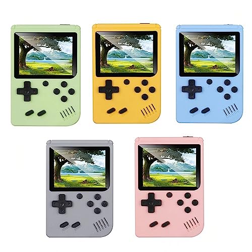 ZOMTOP Retro Portable Mini Handheld Video Game Console 8 Bit 3.0 Inch Color LCD Kids Color Game Player Built in 500 Games Support TV Connection(Pink)