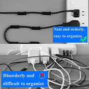 40 PCS Cable Clips Management Holder 3M Strong Adhesive Desk Cord Management Cable Organizer Cord Wire Line Organizer Self-Adhesive (Clear)