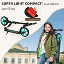 WAYPLUS Kick Scooter for Ages 6+,Kid, Teens & Adults. Max Load 240 LBS. Foldable, Lightweight, 8IN Big Wheels Kids, Teen and Adults, 4 Adjustable Levels. Bearing ABEC9