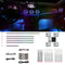 Car Interior Ambient Lights,HMYC 18 in 1 128 Colorful LED Acrylic Fiber Optic Strip,universal Multiple Modes Decoration Atmosphere with Music Sync Rhythm,APP Control,RGB Neon Lighting for All Cars
