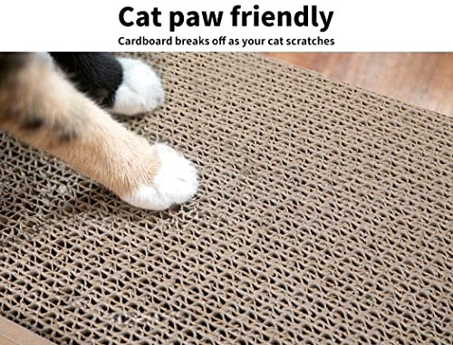 PaWz Cat Scratching Board Scratch Pad Scratcher Corrugated Cardboard Box MDF Frame Vertical Furniture Protector for Indoor Cats, Large Size