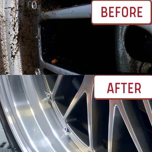 Epzia 4 Pack Long Handle Car Cleaning Kit Wheel Brush Kit - 2X Soft Wheel Woolies Cleaning Brush, Detailing Brush and Stiff Tire Brush, Bendable& Durable Wheel Rim Car Wash Kit