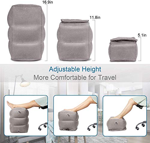 Travel Air Pillow Inflatable Foot Rest Cushion Office Home Leg Footrest Relax