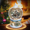 10.2 Inch High Large Size Christmas Snow Globes Musical Box with 8 Songs, Xmas Lighted Big Glitter Snow Globes 6 Hours Timer Christmas Birthday Gift Deluxe Carousel Snow Globes