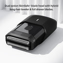 MANSCAPED™ The Handyman™ Compact Face Shaver – Portable Men’s Travel Facial Hair Groomer, USB-C Rechargeable Electric Razor, Waterproof, Cordless, Dual-Action SkinSafe™ Long-Hair Leveler & Foil Blades