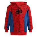 Marvel Boy's Spider-Man Full Zip Fashion Hoodie, Red/Blue, Size 5