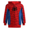 Marvel Boy's Spider-Man Full Zip Fashion Hoodie, Red/Blue, Size 5