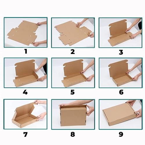 Corrugated Cardboard Shipping Boxes, 420x280x50mm Small Parcel Boxes, Packaging Mailing Boxes for Business, Posting, Small Packet Shipping, Storing or Gift(Pack of 5)
