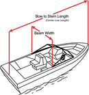 Taylor Made Products Trailerite Semi-Custom Boat Cover for V-Hull Fishing Boats with Inboard/Outboard Motor (15'10" to 16'10" Center Line Length / 82" Beam, Pacific Blue Coated Poly)