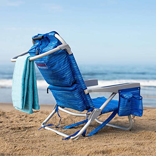 TommyBahama 5-Position Backpack Beach Chair Beach Umbrella (Blue Marlin)