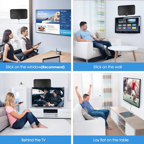 Digital TV Antenna,Antenna for Smart TV,360°Reception,Support 4K 1080p Smart Television,Detachable Signal Amplifier-Signal Booster-HDTV Antenna 10ft Coaxial HDTV Cable, Portable HD TV Antenna Indoor