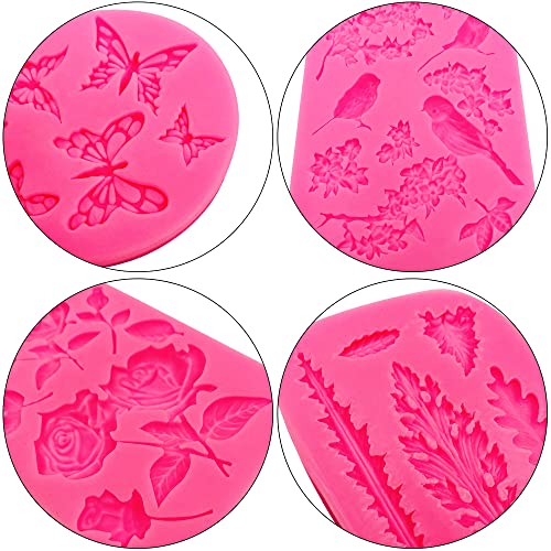 4 Pack Silicone Mold Various Shapes,AIFUDA Resin Mold Fondant Molds for Making Chocolate DIY Crafting Projects