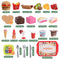 REMOKING Children Pretend Role Play Toys, Educational Food Toys for Toddler Girl Boy, Kids Preschool Learning Toys, Kitchen Toy, Hamburger, Hotdog, Cutting Fruit, Ice Cream Food Set