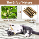 SCHITEC Catnip Toys, [4 Pack] Silvervine Chew Stick for Indoor Cats, Natural Cat nips Interactive Kitten Teething Dental Toy