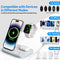 HEYMIX Wireless Charger, 3 in 1 Wireless Charging Station, 15W Fast Wireless Phone Charging Dock Compatible with Apple Watch,AirPods, iWatch 8/7/SE/6/5,iPhone 14/13/12/11,Samsung (with QC3.0 Adapter)