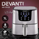 Devanti 7L Air Fryer LCD Healthy Cooker Oil Free Kitchen Oven Airfryer Silver