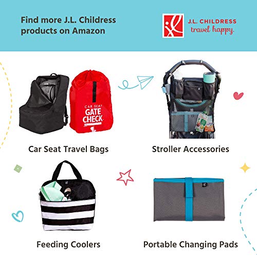 J.L. Childress Gate Check Bag for Standard and Double Strollers, Red