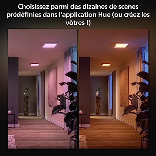 Philips Hue White & Color Ambiance Surimu Panel, 30 x 30 cm, Dimmable, Up to 16 Million Colours, Controllable via App, Compatible with Amazon Alexa (Echo, Echo Dot)