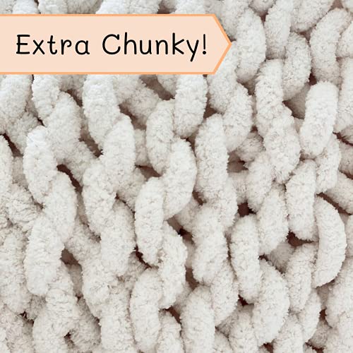 HOMBYS Sage Green Chunky Chenille Yarn for Crocheting, Bulky Thick