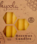 Hyoola 4 Inch Beeswax Candles 12 Pack Yellow