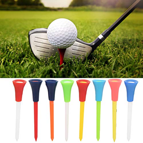 Soft Rubber Cushion Top Plastic Golf Tees 83mm 3.26inch Mixed Colors Pack of 50Pcs Golf tees