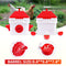 10 Pounds Chicken Feeder and 2 Gallon Chicken Waterer ，High-Capacity Hanging Chicken Feeder and Waterer Set for up to 15 Chicks/10 Adult Chickens（Red）